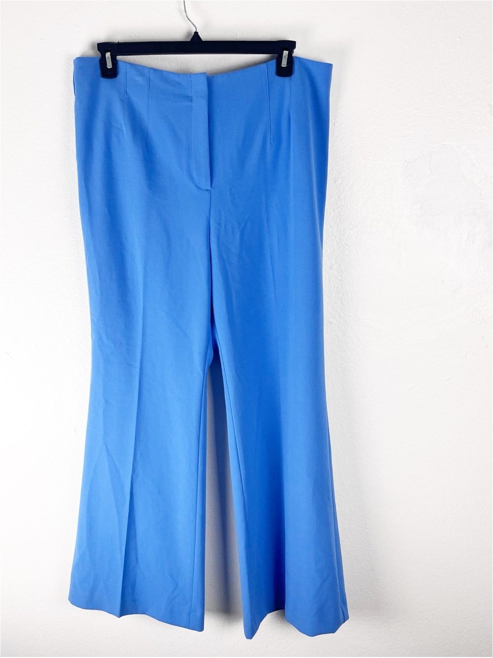 TALBOTS Blue Providence High Rise Flare Leg Pants Slacks Trousers Size 16 Career
